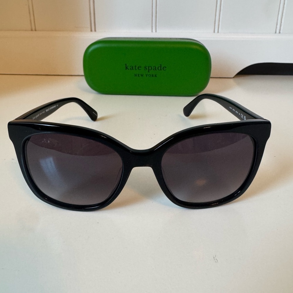 Kate Spade Women’s Kiya Square Sunglasses Black with Hard Case